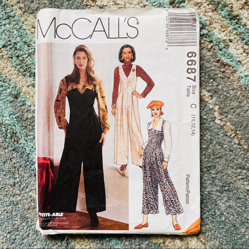McCALL’S Jumpsuit pattern 1993
